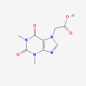 2-(1,3-Dimethyl-2,6-dioxo-1,2,3,6-tetrahydro-7H-purin-7-yl)acetic acid chemical structure (CAS 652-37-9)