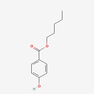 Pentyl 4-hydroxybenzoate chemical structure (CAS 6521-29-5)