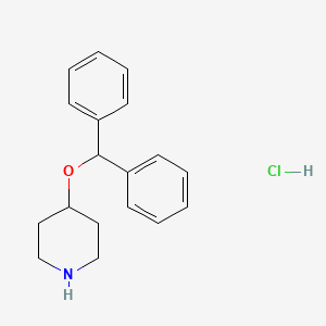 4-Diphenylmethoxypiperidine hydrochloride chemical structure (CAS 65214-86-0)