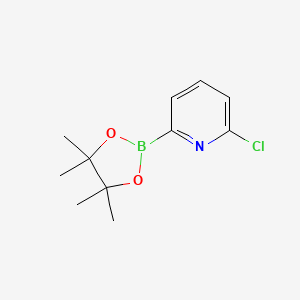 2-Chloro-6-(4,4,5,5-tetramethyl-1,3,2-dioxaborolan-2-yl)pyridine chemical structure (CAS 652148-92-0)
