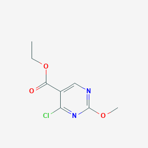 Ethyl 4-chloro-2-methoxypyrimidine-5-carboxylate chemical structure (CAS 65269-18-3)