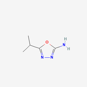 5-Isopropyl-1,3,4-oxadiazol-2-amine chemical structure (CAS 65283-97-8)