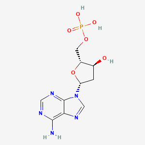 ((2R,3S,5R)-5-(6-Amino-9H-purin-9-yl)-3-hydroxytetrahydrofuran-2-yl)methyl dihydrogen phosphate chemical structure (CAS 653-63-4)