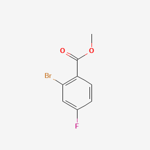 Methyl 2-bromo-4-fluorobenzoate chemical structure (CAS 653-92-9)