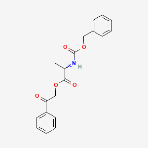 2-Oxo-2-phenylethyl ((benzyloxy)carbonyl)-L-alaninate chemical structure (CAS 6530-41-2)