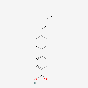 4-(trans-4-Pentylcyclohexyl)benzoic acid chemical structure (CAS 65355-30-8)