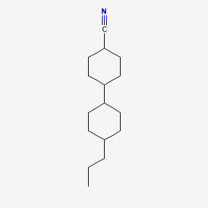 (trans,trans)-4'-Propyl-[1,1'-bi(cyclohexane)]-4-carbonitrile chemical structure (CAS 65355-35-3)