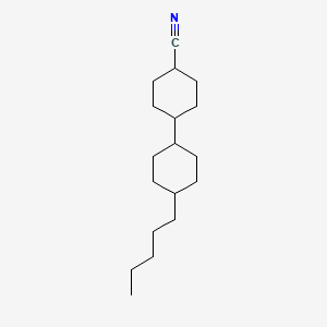 (trans,trans)-4'-Pentyl-[1,1'-bi(cyclohexane)]-4-carbonitrile chemical structure (CAS 65355-36-4)