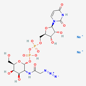 Uridine 5'-diphospho-N-acetylazidogalactosamine disodium salt chemical structure (CAS 653600-61-4)