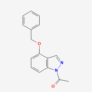 1-(4-(Benzyloxy)-1H-indazol-1-yl)ethanone chemical structure (CAS 65361-84-4)