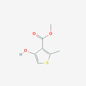 Methyl 4-hydroxy-2-methylthiophene-3-carboxylate chemical structure (CAS 65369-28-0)