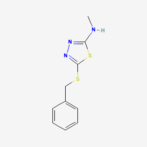 5-(Benzylthio)-N-methyl-1,3,4-thiadiazol-2-amine chemical structure (CAS 65373-29-7)