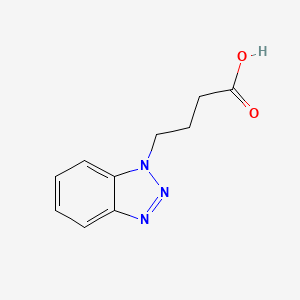 4-(1H-Benzo[d][1,2,3]triazol-1-yl)butanoic acid chemical structure (CAS 654-19-3)