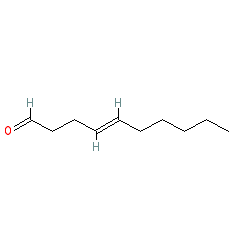 trans-4-Decen-1-al chemical structure (CAS 65405-70-1)