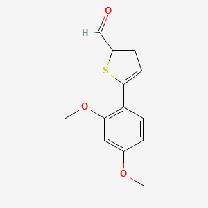 5-(2,4-Dimethoxyphenyl)thiophene-2-carbaldehyde chemical structure (CAS 654067-71-7)