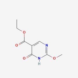 Ethyl 2-methoxy-6-oxo-1,6-dihydropyrimidine-5-carboxylate chemical structure (CAS 65407-49-0)