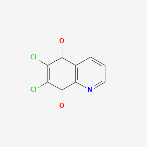 6,7-Dichloroquinoline-5,8-dione chemical structure (CAS 6541-19-1)
