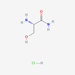 (S)-2-Amino-3-hydroxypropanamide hydrochloride chemical structure (CAS 65414-74-6)