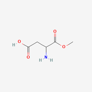 3-Amino-4-methoxy-4-oxobutanoic acid chemical structure (CAS 65414-77-9)