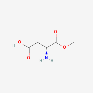 (R)-3-Amino-4-methoxy-4-oxobutanoic acid chemical structure (CAS 65414-78-0)