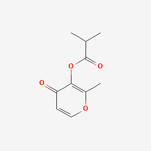 2-Methyl-4-oxo-4H-pyran-3-yl isobutyrate chemical structure (CAS 65416-14-0)