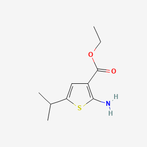 Ethyl 2-amino-5-isopropylthiophene-3-carboxylate chemical structure (CAS 65416-85-5)