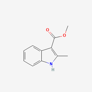 Methyl 2-methyl-1H-indole-3-carboxylate chemical structure (CAS 65417-22-3)