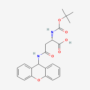 Boc-Asn(Xan)-OH chemical structure (CAS 65420-40-8)