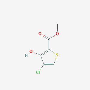 Methyl 4-chloro-3-hydroxythiophene-2-carboxylate chemical structure (CAS 65449-59-4)