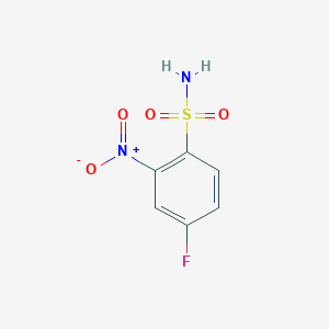 4-Fluoro-2-nitrobenzene-1-sulfonamide chemical structure (CAS 655-01-6)