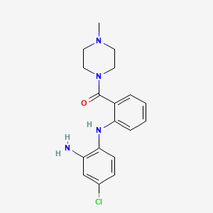 (2-((2-Amino-4-chlorophenyl)amino)phenyl)(4-methylpiperazin-1-yl)methanone chemical structure (CAS 65514-71-8)