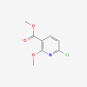 Methyl 6-chloro-2-methoxynicotinate chemical structure (CAS 65515-32-4)