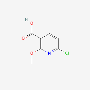 6-Chloro-2-methoxynicotinic acid chemical structure (CAS 65515-33-5)