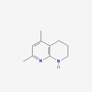 5,7-Dimethyl-1,2,3,4-tetrahydro-1,8-naphthyridine chemical structure (CAS 65541-95-9)