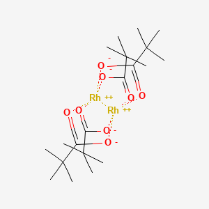 Rhodium(II) pivalate dimer chemical structure (CAS 65545-21-3)