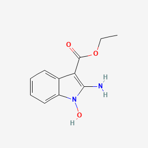 Ethyl 2-amino-1-hydroxy-1H-indole-3-carboxylate chemical structure (CAS 65547-91-3)