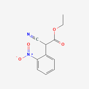 Ethyl 2-cyano-2-(2-nitrophenyl)acetate chemical structure (CAS 65548-02-9)