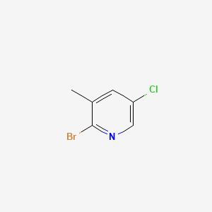 2-Bromo-5-chloro-3-methylpyridine chemical structure (CAS 65550-77-8)