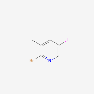 2-Bromo-5-iodo-3-methylpyridine chemical structure (CAS 65550-78-9)
