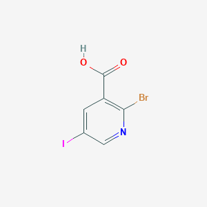 2-Bromo-5-iodonicotinic acid chemical structure (CAS 65550-80-3)
