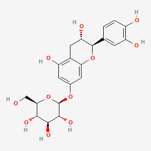 (2S,3R,4S,5S,6R)-2-(((2R,3S)-2-(3,4-Dihydroxyphenyl)-3,5-dihydroxychroman-7-yl)oxy)-6-(hydroxymethyl)tetrahydro-2H-pyran-3,4,5-triol chemical structure (CAS 65597-47-9)