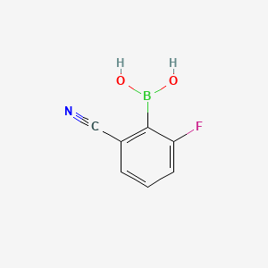 (2-Cyano-6-fluorophenyl)boronic acid chemical structure (CAS 656235-44-8)