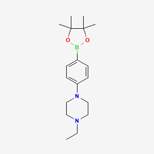 4-(4-Ethylpiperazin-1-yl)phenylboronic acid pinacol ester chemical structure (CAS 656257-45-3)