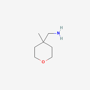 (4-Methyltetrahydro-2H-pyran-4-yl)methanamine chemical structure (CAS 65626-24-6)