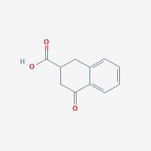 4-Oxo-1,2,3,4-tetrahydronaphthalene-2-carboxylic acid chemical structure (CAS 6566-40-1)