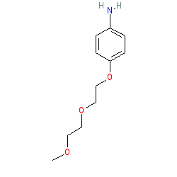 4-(2-(2-Methoxyethoxy)ethoxy)aniline chemical structure (CAS 65673-48-5)