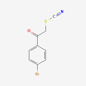 1-(4-Bromophenyl)-2-thiocyanatoethanone chemical structure (CAS 65679-14-3)