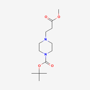 tert-Butyl 4-(3-methoxy-3-oxopropyl)piperazine-1-carboxylate chemical structure (CAS 656803-51-9)
