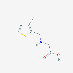 2-(((3-Methylthiophen-2-yl)methyl)amino)acetic acid chemical structure (CAS 656814-94-7)