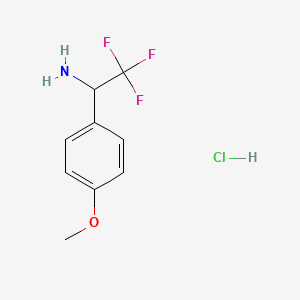 2,2,2-Trifluoro-1-(4-methoxyphenyl)ethanamine hydrochloride chemical structure (CAS 65686-77-3)